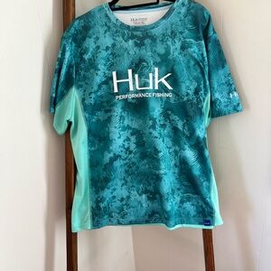 Huk Aqua Blue Fishing Shirt